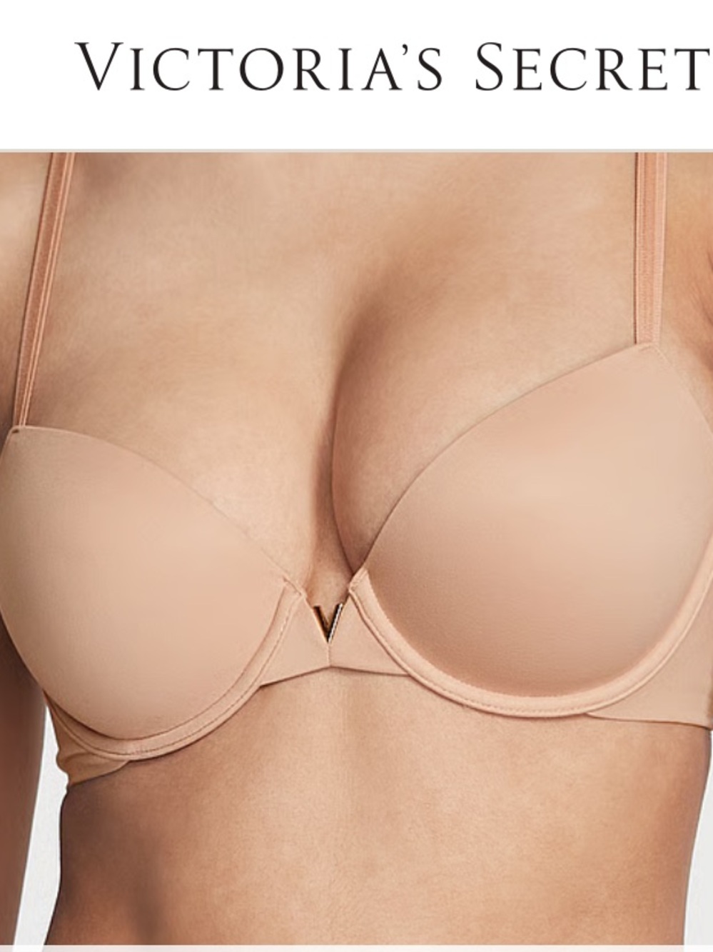 Victoria's Secret Beige/Nude Smooth T-Shirt Bra Push Up